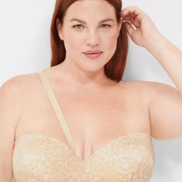 NEW Lane Bryant Cacique Bra 44DD Comfort Bliss Lightly Lined Multi-Way Strapless - Picture 3 of 8